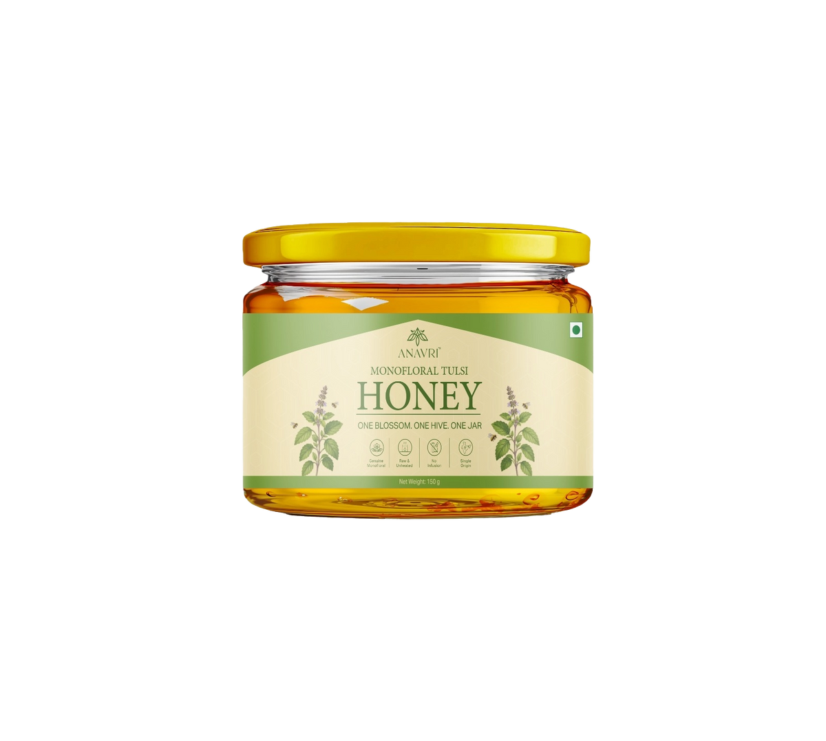 Monofloral Tulsi Honey 150g - Front