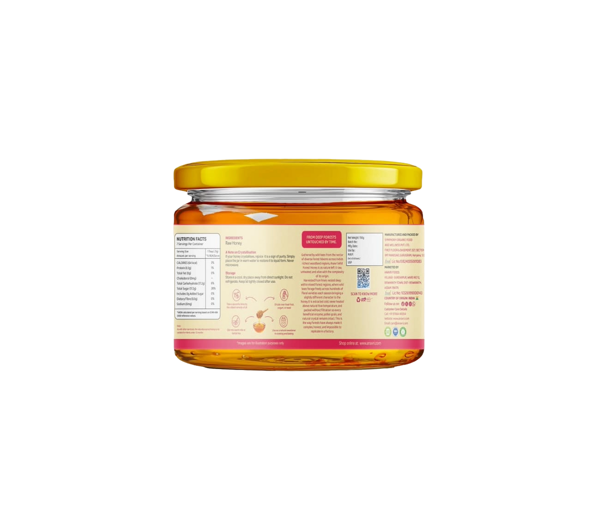 Wild Forest Honey 150g - Back