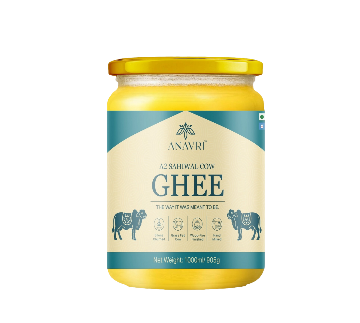A2 Sahiwal Cow Ghee 1000ml - Front