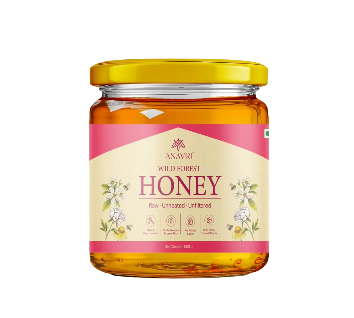 Wild Forest Honey 500g - Front