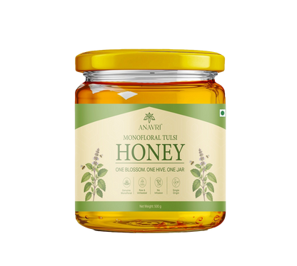 Monofloral Tulsi Honey 500g - Front